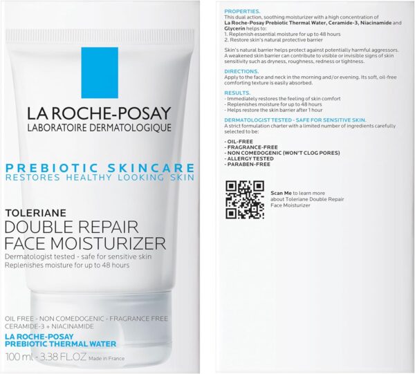 La Roche-Posay Toleriane Double Repair Face Moisturizer, Daily Moisturizer Face Cream with Ceramide and Niacinamide for All Skin Types, Oil Free, Fragrance Free - Image 9